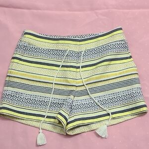 Yellow Patterned Women's Shorts